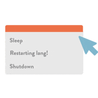Restart Hanging Sticker by Itch Creatives