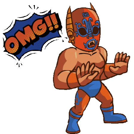 Lucha Libre Omg Sticker by Guerrero Maya