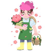 pink flowers Sticker