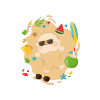 Beach Chill Sticker