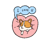 Eatmushroom dog illustration life corgi Sticker