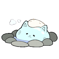 Cat Relax Sticker by Mighty Jaxx