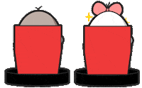 sticker ok by Black and white chickens