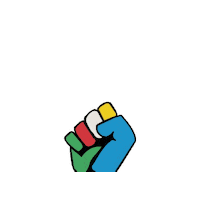 astamuenster pride flag fist uni Sticker