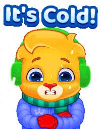 Its Cold Outside Winter Sticker by Lucas and Friends by RV AppStudios