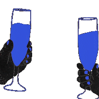 blue wine Sticker by Gik Live!
