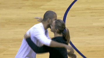 san antonio spurs hug GIF by NBA