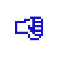 Pixel Thumbs Down Sticker by Vote Save America