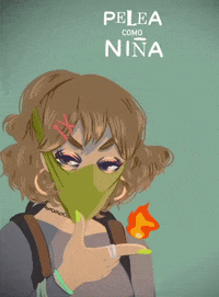 monicawut nina verde fuego feminista GIF
