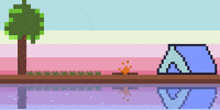 vandpurnama animation pixelart camping landscape GIF