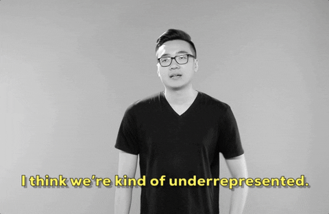 and then whenever we are represent we always get how hollywoods views asians i think we're kind of underrepresented GIF