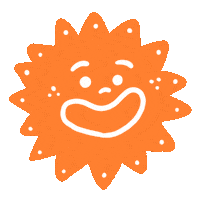 aiko_illustration happy smile sun orange Sticker