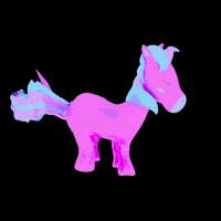 Andrewismusic pink vibes horse purple GIF