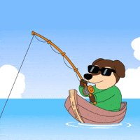 Dog Reel It In GIF by ChesterAbstract