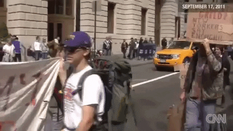 giphydvr protest tbt giphynewsarchives occupy wall street GIF