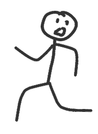 mediamodifier sport run scared stickman Sticker