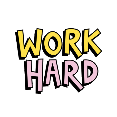 goal work hard Sticker by Martina Martian