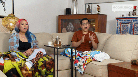 Shocked Watching Tv GIF by Gogglebox Australia