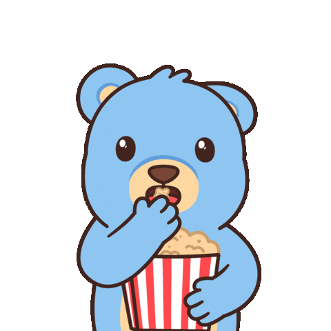 Teddy Bear Popcorn Sticker by BEARISH