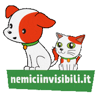 nemiciinvisibili cat dog cane gatto Sticker