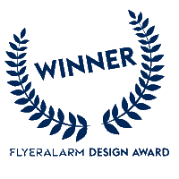 Winner Design Award Flyeralarm Design Award Neg Sticker by FLYERALARM