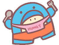 Hungry Whale Sticker by KdeeStix