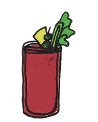 Bloody Mary Sticker by Pretty Whiskey / Alex Sautter