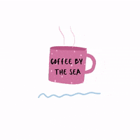 Readymoneybeachshop coffee sea coffee time hot drink GIF