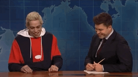 pete davidson laughing GIF by Saturday Night Live