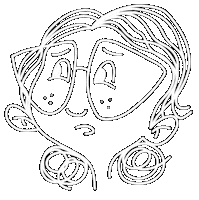 Girl Girl With Glasses Sticker
