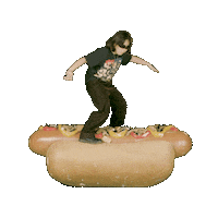 Hot Dog Superorganism Sticker by Domino Recording Co.