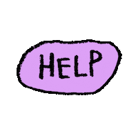 talking is hard help Sticker by Adam J. Kurtz