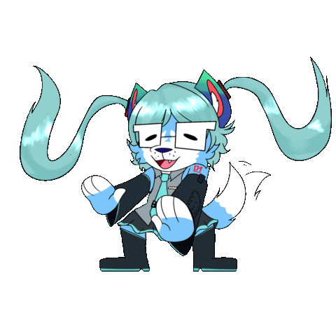 JobskyB giphyupload dance furry miku Sticker