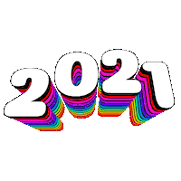 Happy New Year Rainbow Sticker by Omer Studios