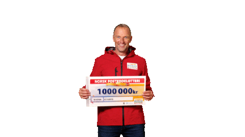 norskpostkodelotteri giphyupload tom jorun vinnere Sticker