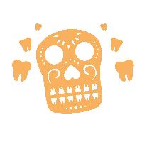 Dia De Muertos Odontologo Sticker by Dental para Cual