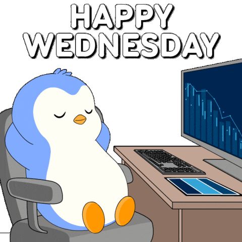 Wednesday Morning Penguin Sticker by Pudgy Penguins