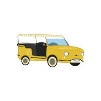 Saint Tropez Fiat500 Sticker by ADICCION TEQUILA