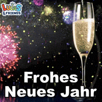 Celebrate Happy New Year GIF by Lucas and Friends by RV AppStudios