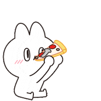 Pizza Eating Sticker by Kcomics
