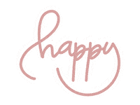 Happy Lettering Sticker