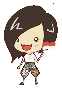 Happy Indonesian Flag Sticker
