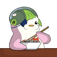 Hungry Japan Sticker by Pudgy Penguins