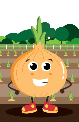 Red Onion Sticker by Gills Onions