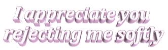 rejection love Sticker