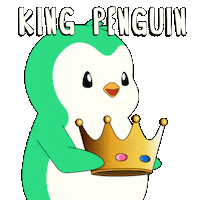 King Penguin Win Sticker by Abster