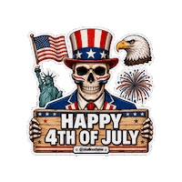 Independence Day Halloween Sticker