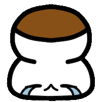 ruu3mofmof かわいい 手書き てがき 悲しい Sticker