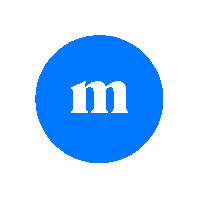 Mondaysagency logo blue typography m Sticker