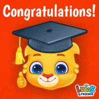 Graduation Day Thumbs Up GIF by Lucas and Friends by RV AppStudios